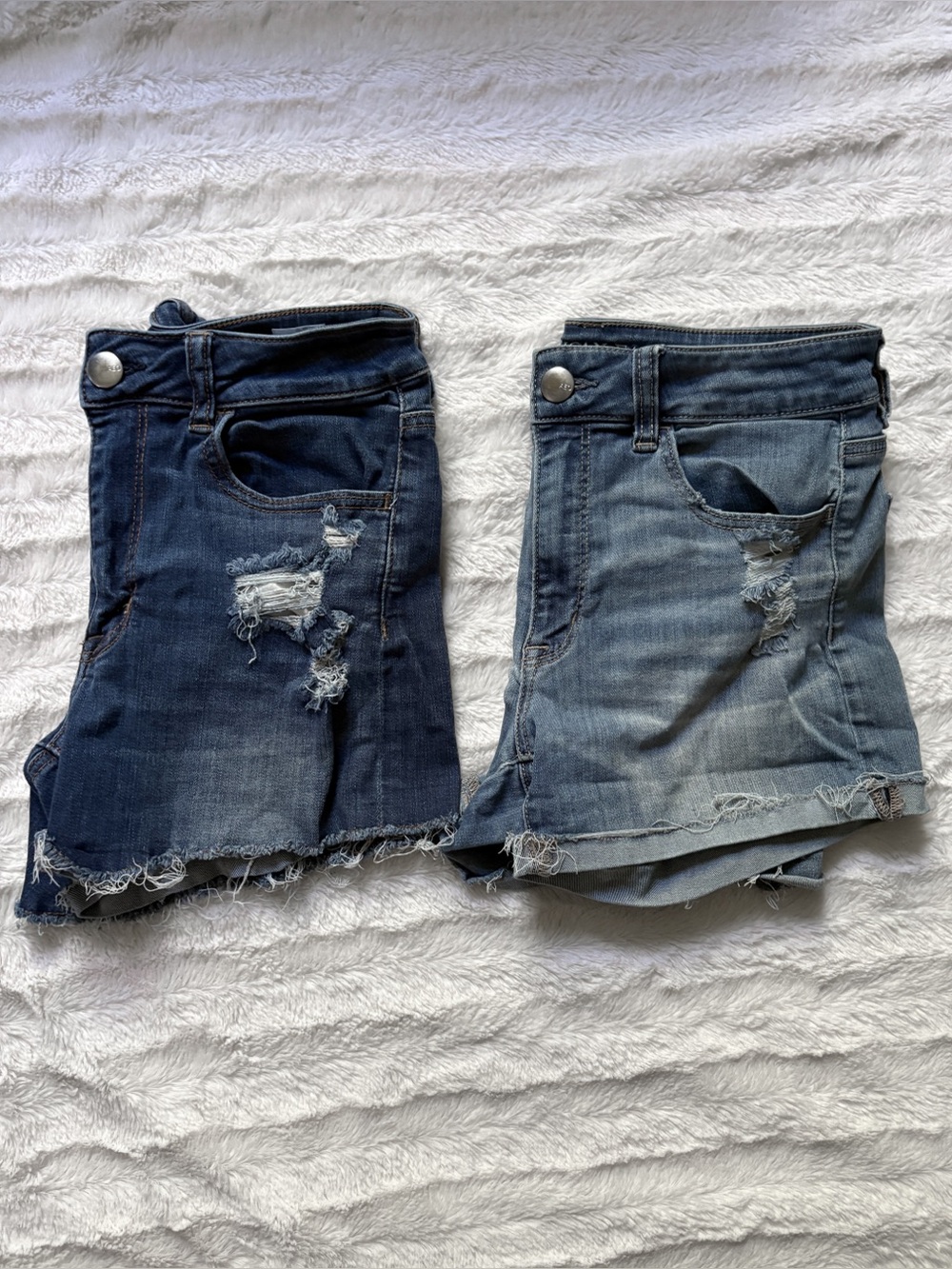 American Eagle Bundle Women's Jean Shorts Size 8 | 2 Pairs AEO Hi-Rise Shortie